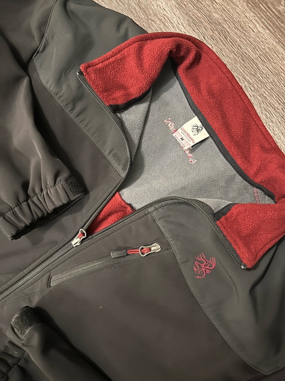 Legendary Whitetails Men's Full Zip Black Red Lined Jacket M hunting outerwear